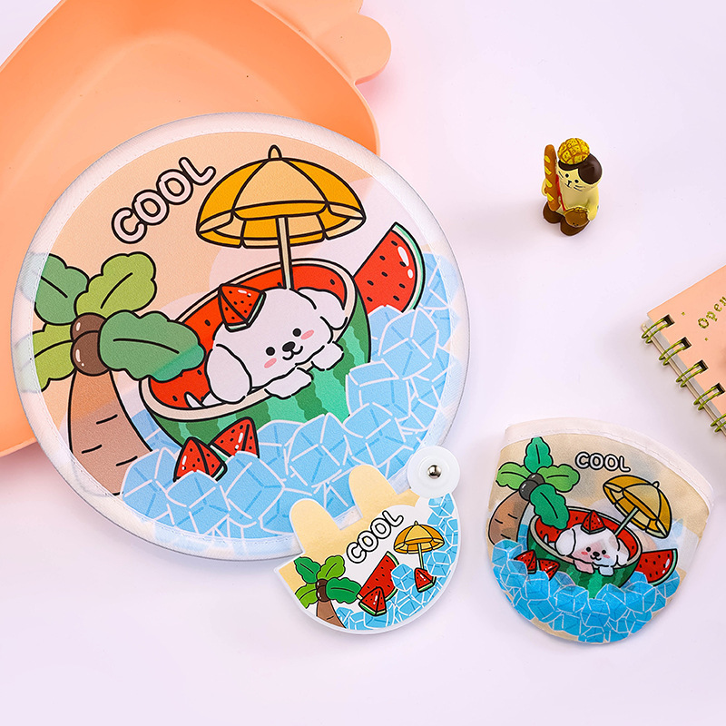 Ventilador reflectante Ventilador plegable conveniente Ventilador de grupo Verano estudiante portátil Ventilador plegable de dibujos animados Selfie Reflector