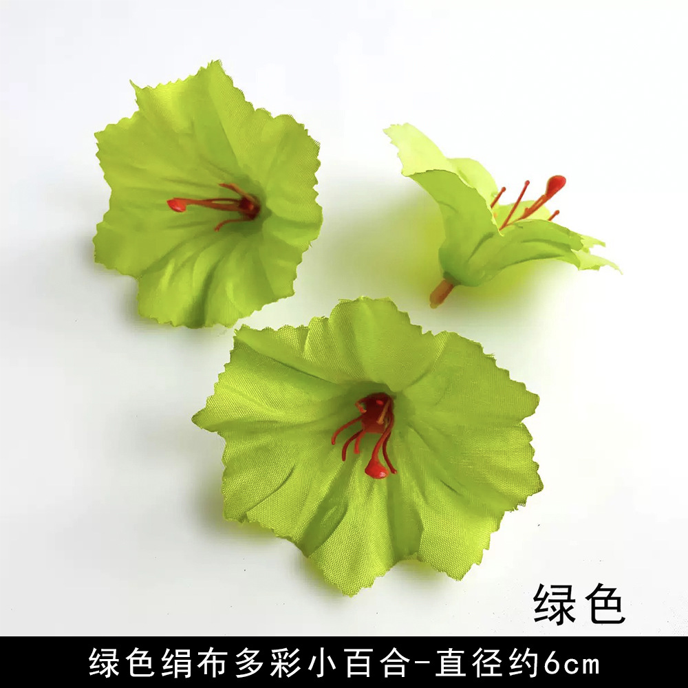 Simulación verde flor al por mayor flor falsa hecha a mano material pinza de flores accesorios de tocado de flor pequeña decoración del salón de bodas
