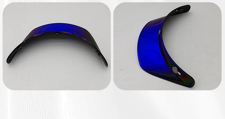 Retro Helmet-Specific Visor for Motorcycles, Three-Buckle Style, Universal Sunshade Accessory for 3/4 Helmets