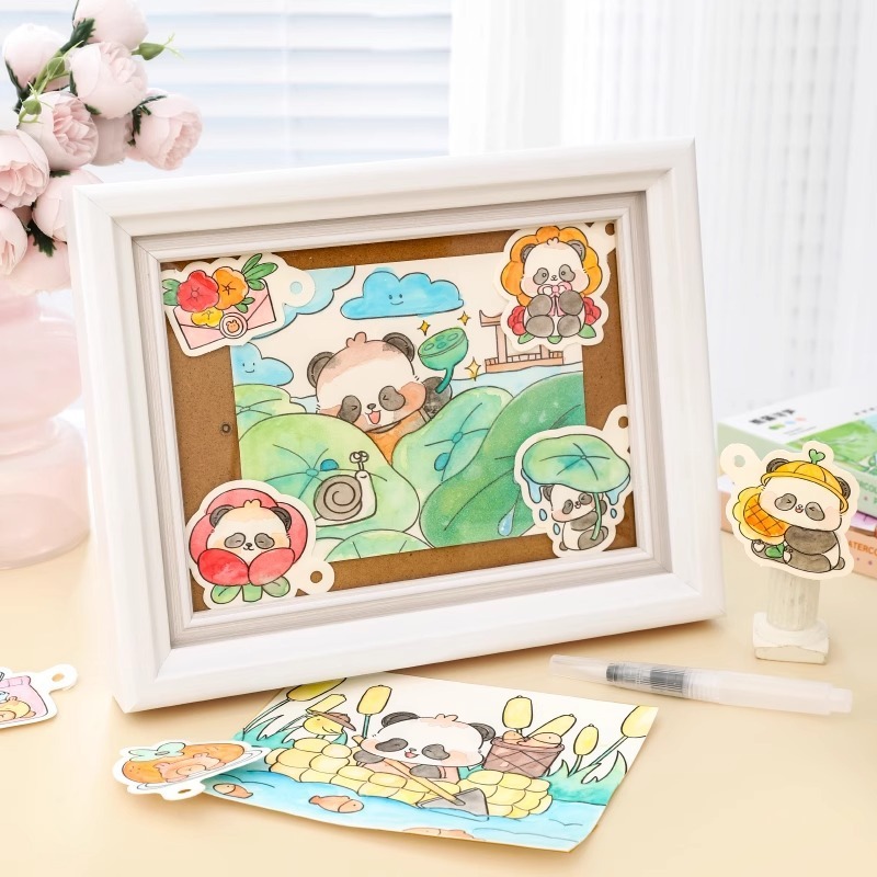 子供のぬり絵、落書き絵本、水彩ノート、幼稚園用の絵の具付き水彩ノート|undefined