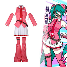 初因未来暴力熊联动cos服粉色JK制服全套漫展演出服装一件代发