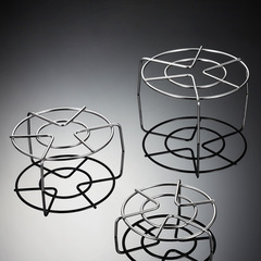 Earn 304 stainless steel tall-foot steaming rack, thick three-legged round egg steamer, stackable series kitchen practical tool