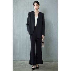 2026春季新款高级感大码职业西装套装女胖mm正装西服两件套2613