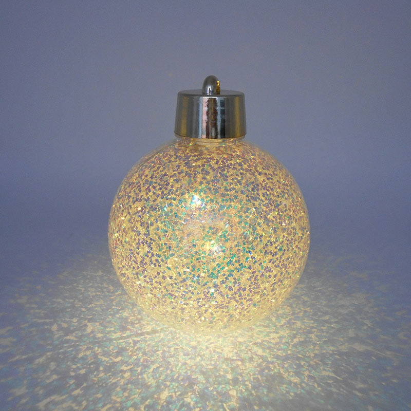 LED glowing Christmas balls fantasy sequins transparent plastic…