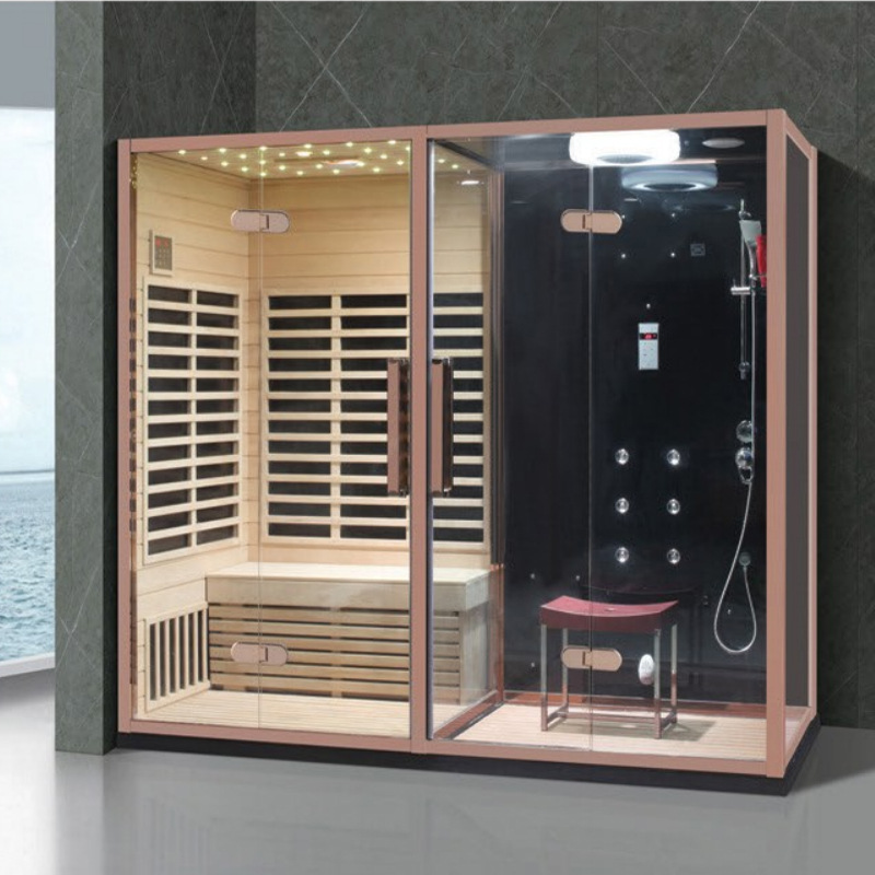 Suministro directo de fábrica sala de vapor húmedo seco integrado cuarto de ducha portátil hogar cuarto de ducha húmedo y seco integrado sauna de vapor húmedo