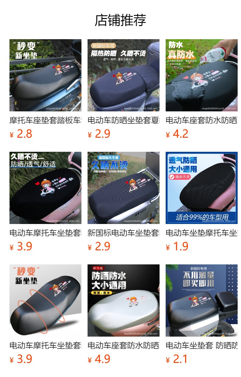 Take-out electric car leather heat insulation F6 seat cushion cover 007 new national standard 009 waterproof sunscreen electric car seat cushion cover