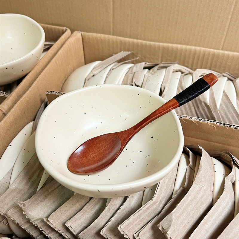 Scandinavian Simple Splash-Ink Asymmetrical Shallow Ceramic Bowl Cereal Bowl Breakfast Bowl Yogurt Bowl Special-Shaped Bowl Ins Style