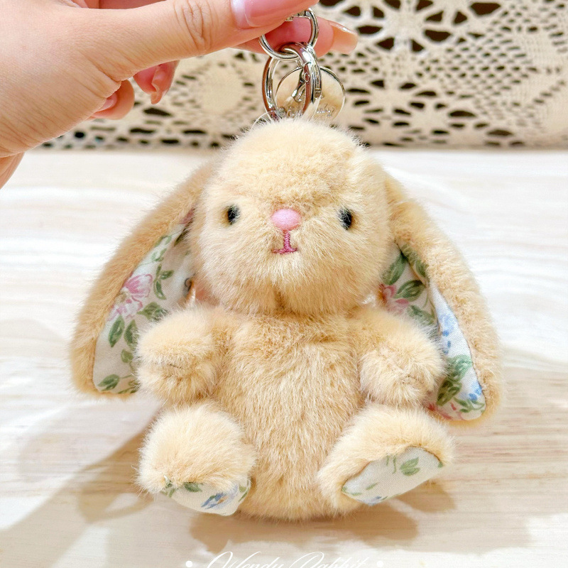 オリジナル花ウサギ座り姿勢ぬいぐるみペンダントキーホルダー漫画かわいいウサギの人形人形小さなギフト卸売|undefined