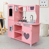 Children's fuchsia cute wooden cooker, family realistic kitchen, toy, set for kindergarten