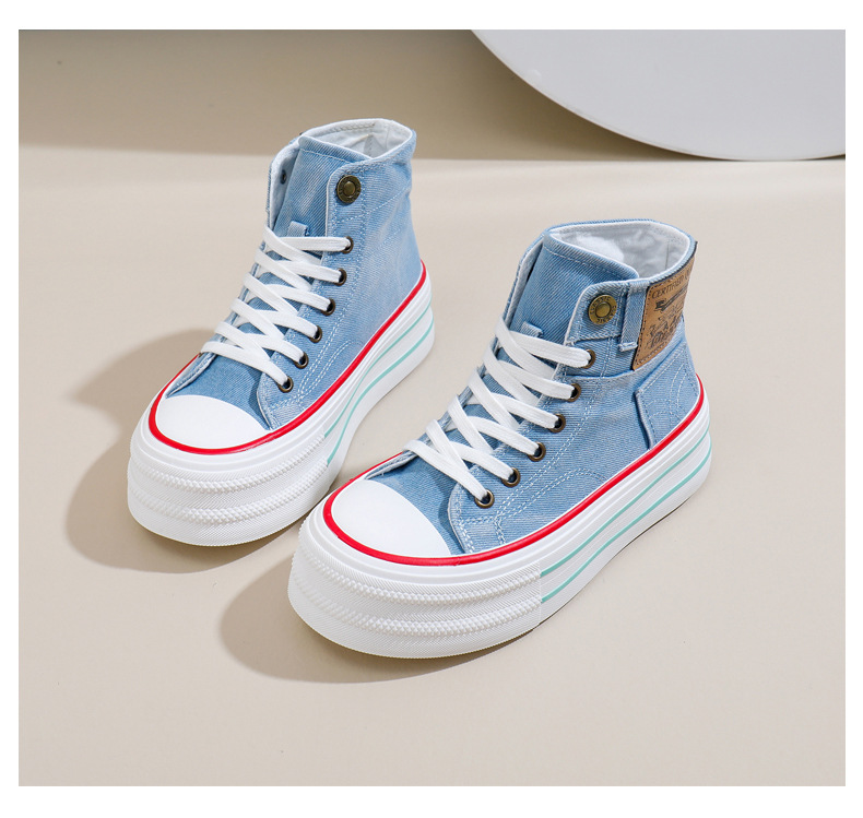 Damen Running Schuhe Mit Dicker Sohle Aus Canvas Für Den Alltag_voghion.com