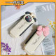 Milk White Comb Air Cushion Comb Portable Foldableing Mini Air Bag Comb with Mirror Women's Special Mirror Integrated Comb