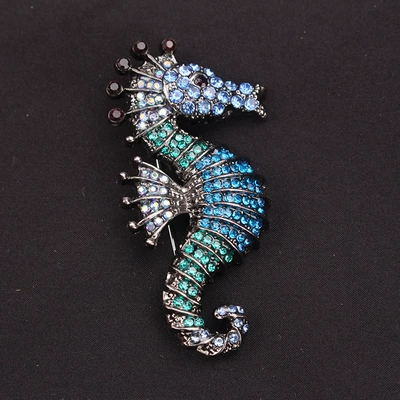 Enamel Seahorse Brooches Alloy Badges — Yaxa sancaqları - j3-4-934