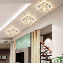 LED水晶筒灯客厅吊顶装饰小灯洞灯天花孔灯嵌入式走廊灯过道灯