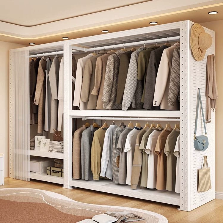 Wardrobe Closet Wardrobe Garment Rack Shelving Unit Freestanding from Yomiego