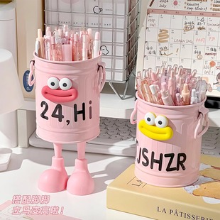 Funny Pen Holder Large Capacity Office Desktop Storage Box Student Girl Children Boy Light Luxury High-Value Ornaments