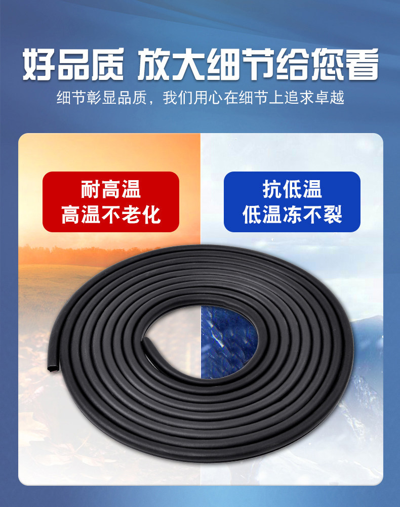 Geely Panda Mini Dedicated Full Car Door Soundproof Sealing Strip Noise Reduction Dustproof Waterproof Modification Decorative Silent Strip
