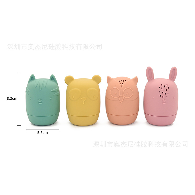 Ogeni Baby1-3 Years Old Silicone Bath Toys Animal Shape Baby Interactive Bathroom Toys Children Play In The Water