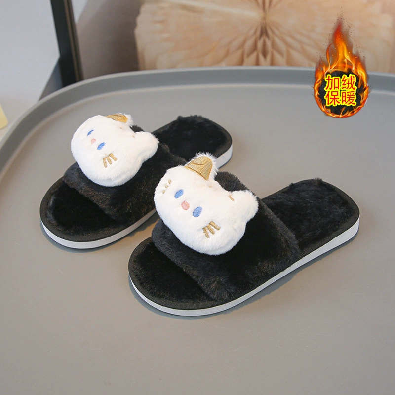 Демисезонные детские cartoon тёплые милые тапочки, дышащая нескользящая обувь, семейный стиль, мягкая подошва