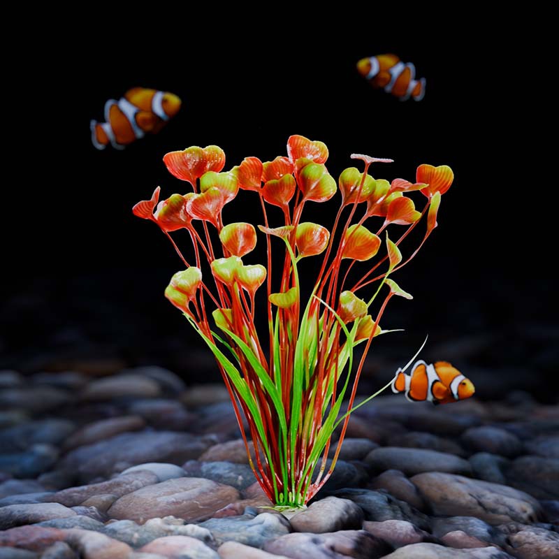 Planta de simulación decorativa acuario fábrica de artesanías de plantas al por mayor pecera paisajismo planta de acuario de plástico