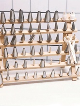 瑞策实木裱花嘴收纳架挂钩可折叠架工具整理置物木质架丝带挤花嘴
