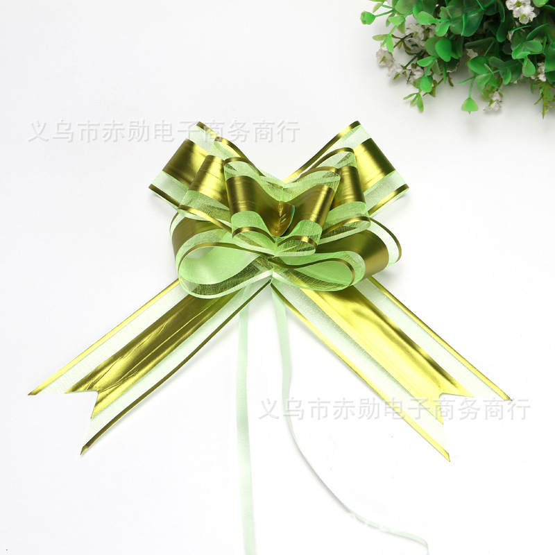 Flores de organza mate n.º 50 atadas a mano, decoración para bodas, suministros para tiendas de textiles para el hogar, adornos florales, cintas de colores metálicos.