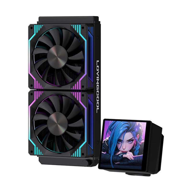 LOVINGCOOL 水冷ラジエーター ARGB オールインワン diy アニメーションスクリーンディスプレイ温度制御 pwm360 水冷|undefined