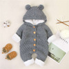 Children's demi-season keep warm bodysuit suitable for men and women girl's, woolen cute clothing for new born