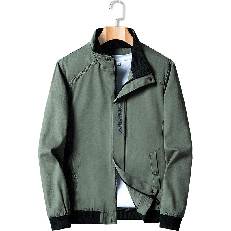 Men's Clothing Jacket men's clothing this spring and autumn middle aged and young men's jacket casual baseball collar thin loose trend jacket_voghion.com