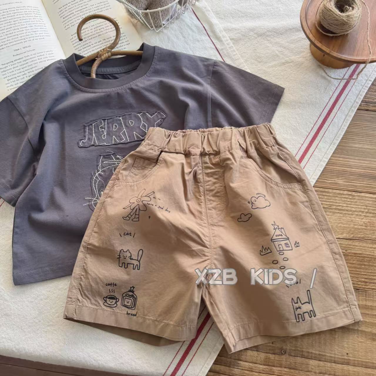 Children's Shorts 2025 Summer Boys and Girls Korean Style All-match Pants Boys Trendy Cartoon Summer Casual Pants