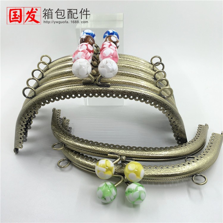 16.CM arco en relieve de encaje de jalea caramelo cabeza de oro bronce   0466 - GT