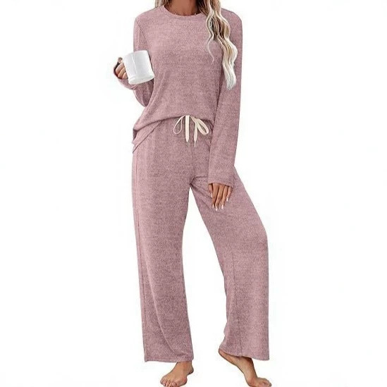 Cross-Border Women's Suits, Amazon Home Wear, Spring, Autumn and Winter Long Pajamas, Casual, Comfortable, Loose Wide-Leg Suits Cross-Border Women's Suits, Amazon Home Wear, Spring, Autumn and Winter Long Pajamas, Casual, Comfortable, Loose Wide-Leg Suits