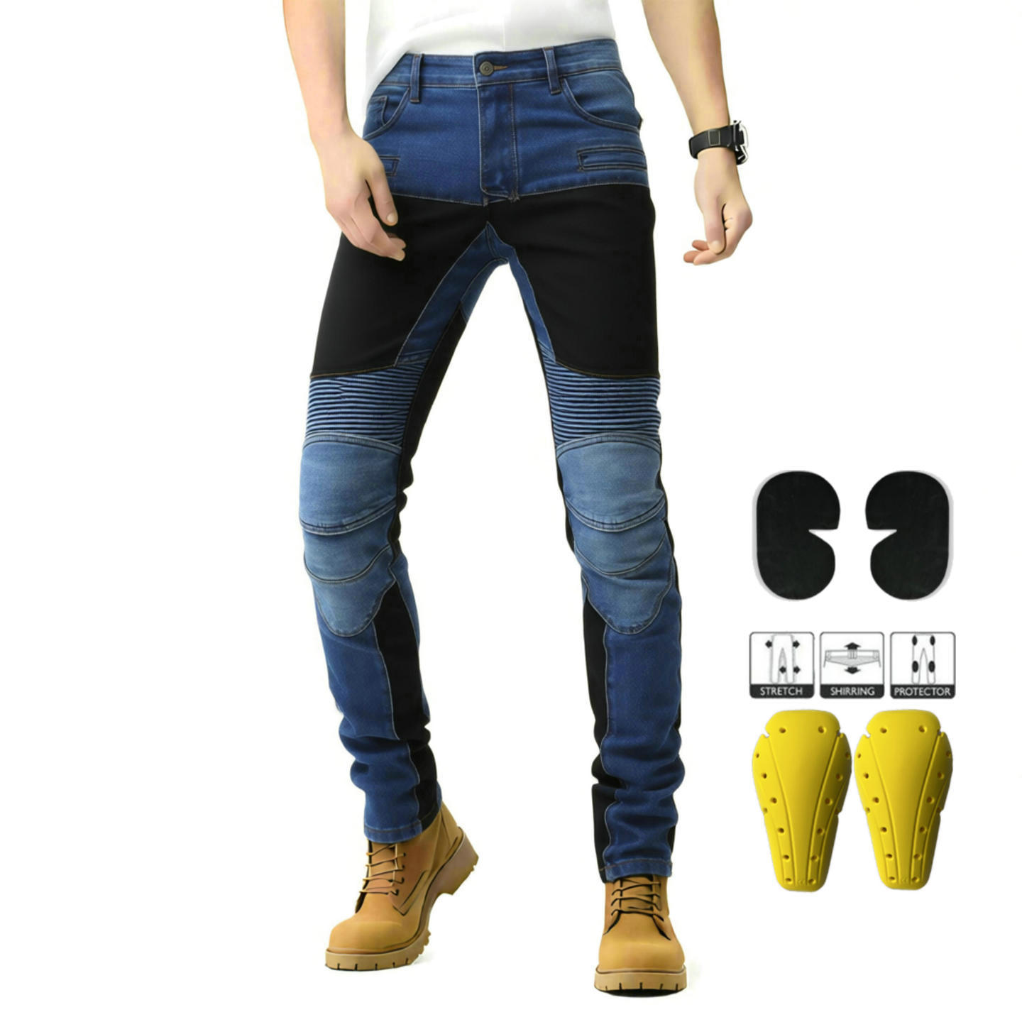 Directo de fábrica PK-719 motocicleta montar pantalones vaqueros verano transpirable ciclismo stretch slim fit raza