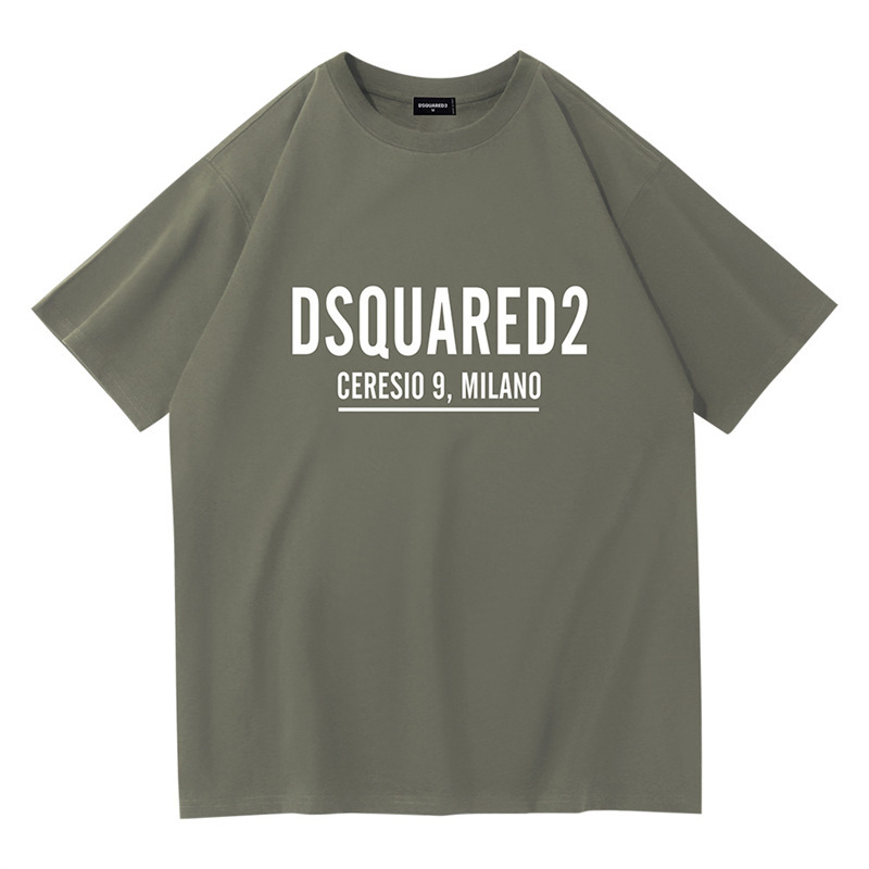 Dsquared2 クロスボーダーアメリカントレンディブランドレタープリントTシャツ男女兼用トレンド半袖夏ルーズトップス|undefined