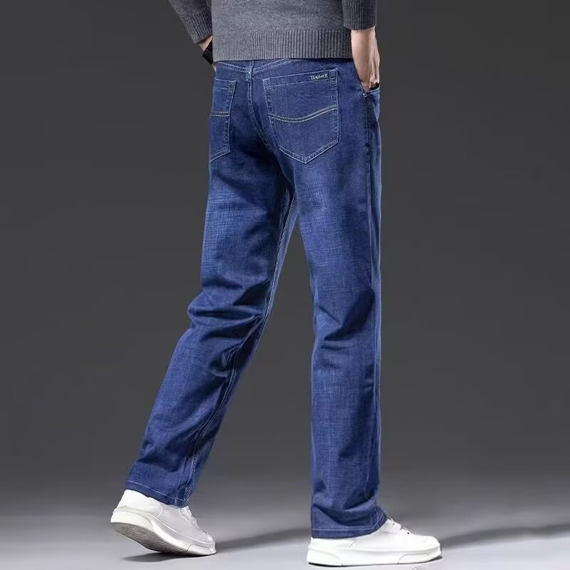 2026 primavera y otoño nuevos pantalones jeans de hombre relajados recto casual versátil pantalones de hombre delgados pantalones largos de otoño image 6