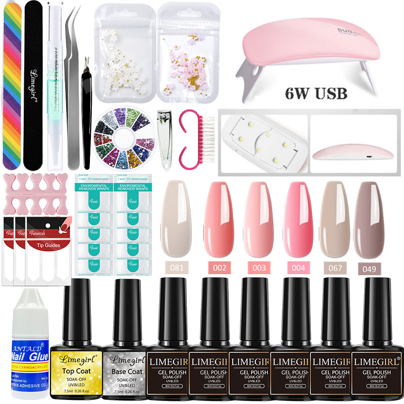 Exposición transfronteriza Juego de pegamento de esmalte de uñas Juego de herramientas de uñas Juego de herramientas de joyería de pétalos 3D ya disponible