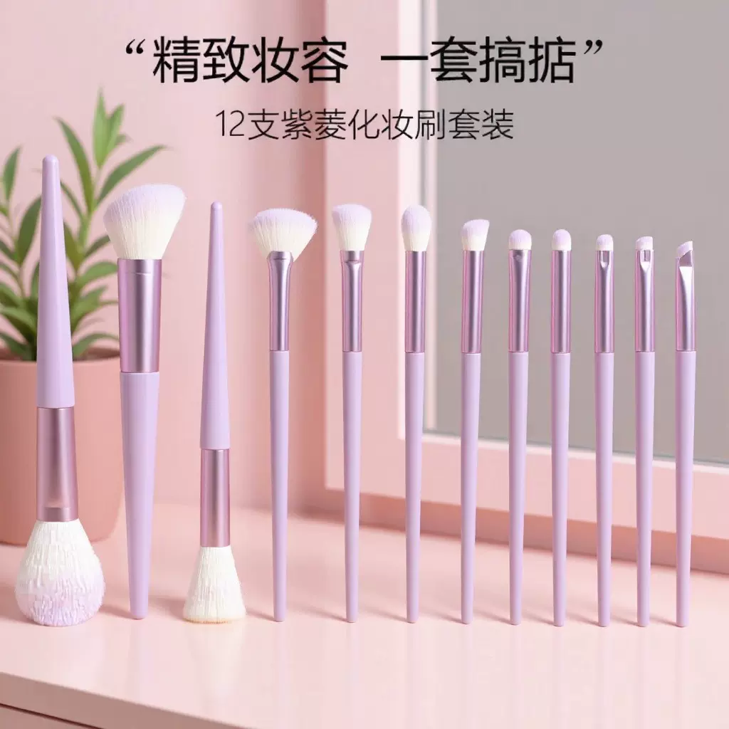 12支化妆刷套装沧州化妆刷一整套软毛眼影刷腮红刷眼部晕染细节刷
