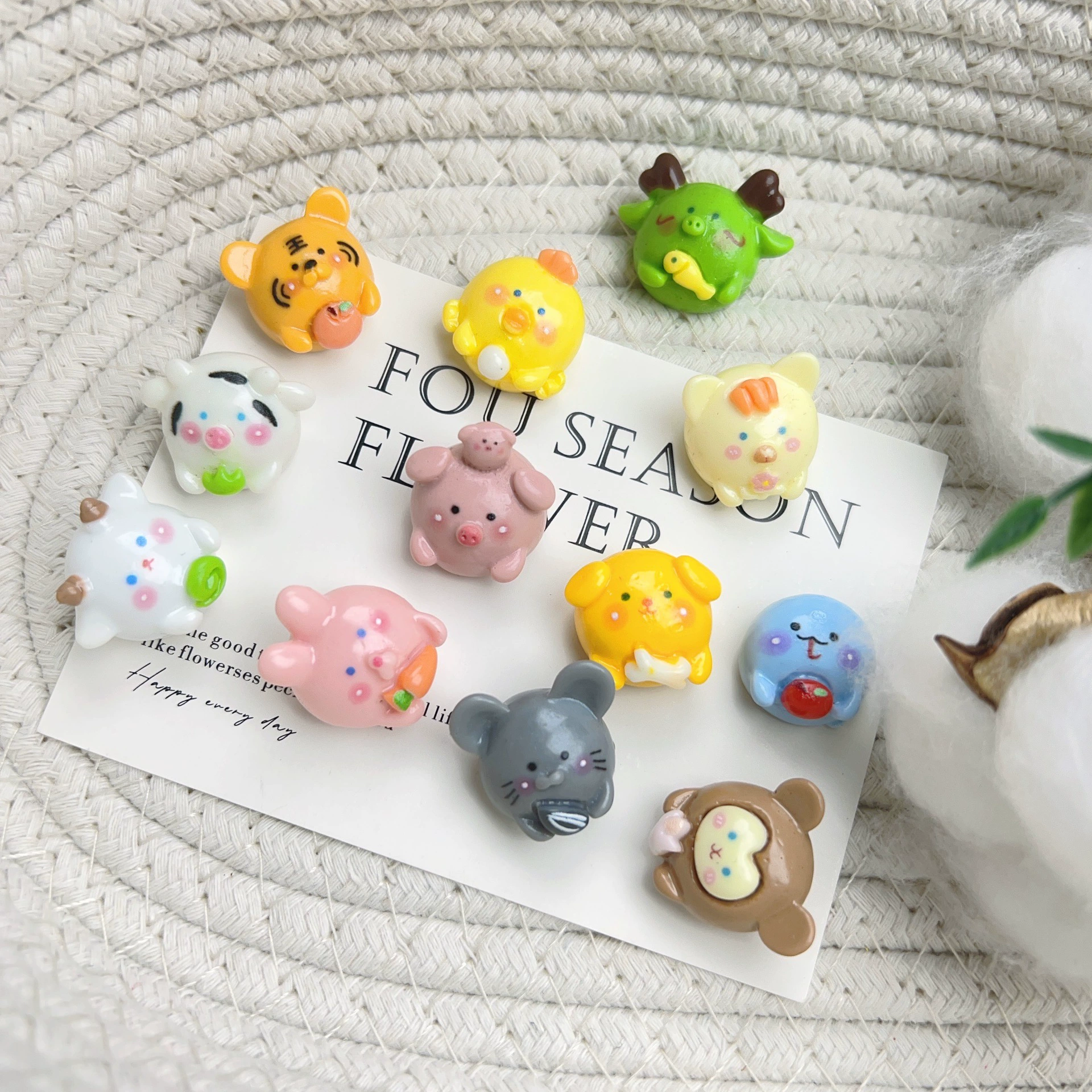 Аксессуары из смолы, мультяшный стерео зодиак, ручная работа, кремовый клей, чехол для мобильного телефона, нашивка, микропейзажные украшения