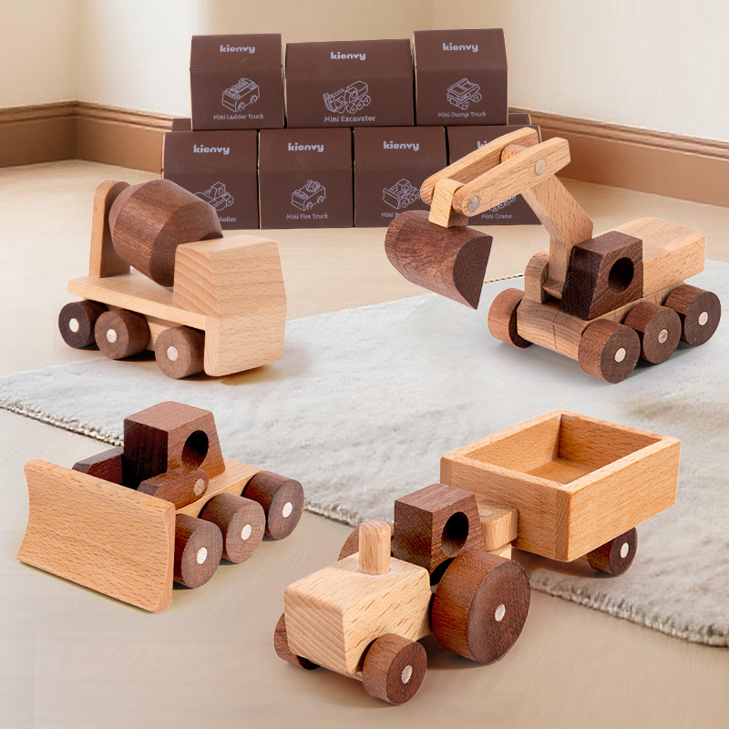 Ingeniería de rompecabezas de madera tridimensional transfronteriza carro avión para construir bloques de madera sólida para niños y niñas juguetes de puzzle regalo image 4