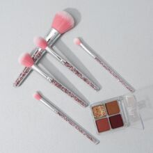 沧州跨境钻石柄5支化妆刷套装柔软散粉蜜粉腮红刷高光刷美妆工具