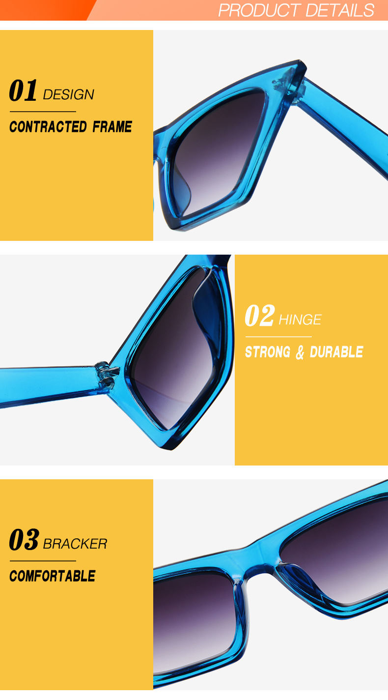 Gafas de sol cuadradas retro a la moda para hombre y mujer_voghion.com