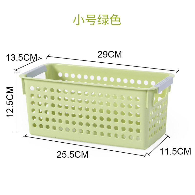 Caja de almacenamiento de artículos domésticos japoneses de color sólido cesta de almacenamiento de plástico cesta de baño cesta de almacenamiento de bocadillos cesta de almacenamiento