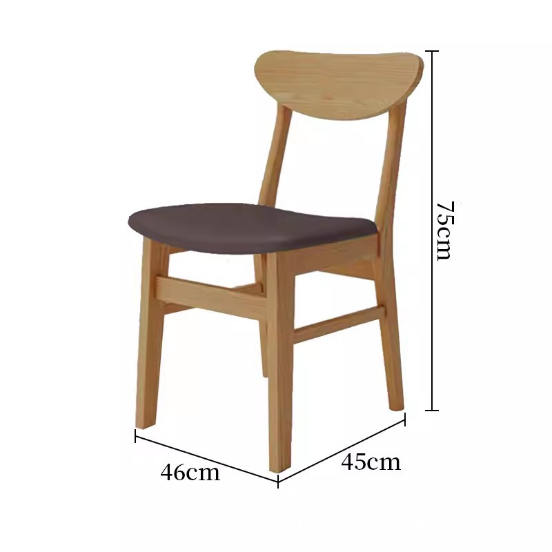 Silla de comedor de madera maciza para restaurante