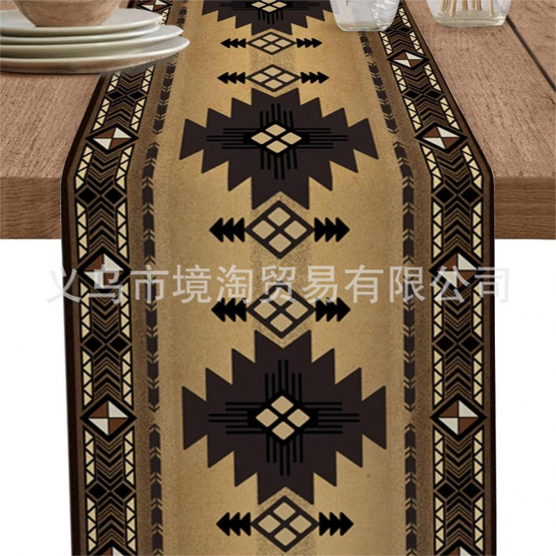 Bandera de mesa de rayas geométricas de lino de Amazon moderna y simple mantel a cuadros en blanco y negro almohadilla de mesa para el hogar image 44