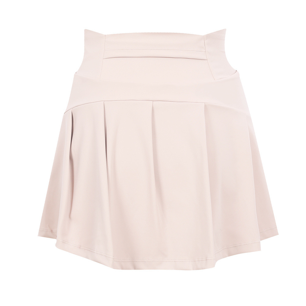 Falda de tenis de nailon estilo Lulu, de alta elasticidad, de seda helada, fina, transpirable, antiexposición, para yoga y deportes, para mujer.