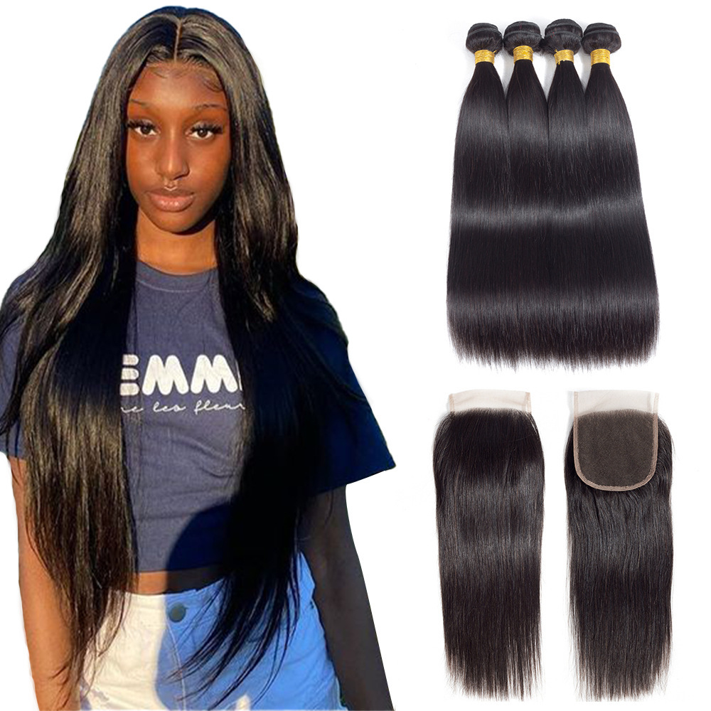 Peluca femenina transfronteriza nueva peluca europea y americana femenina Wig multicolor Qi flequillo de pelo largo y liso fabricante de sombreros de fibra química