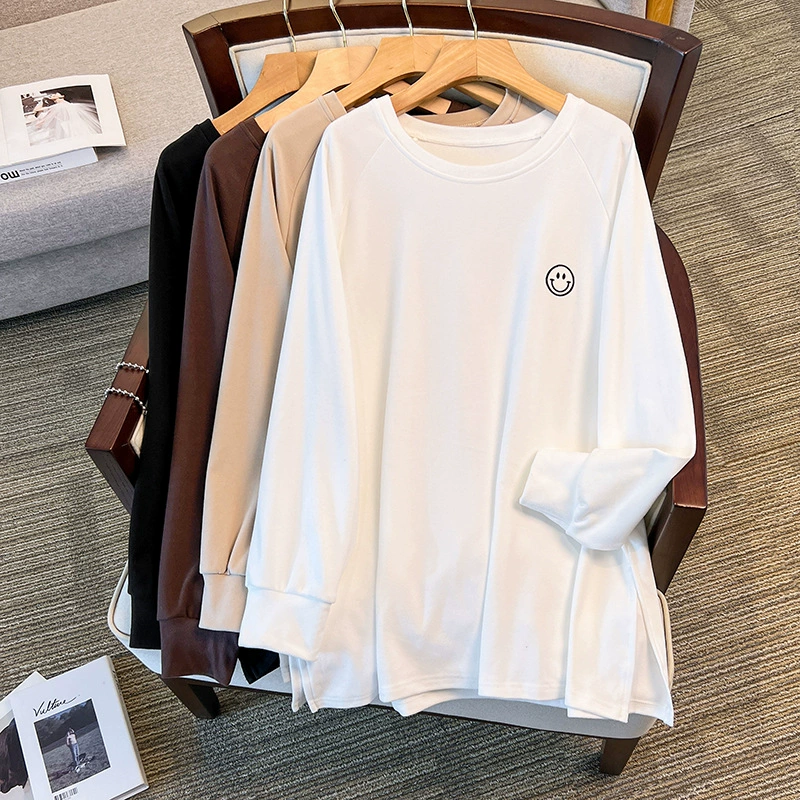 2024 Осень и зима новая версия пуловера с круглым вырезом плюс 300 фунтов