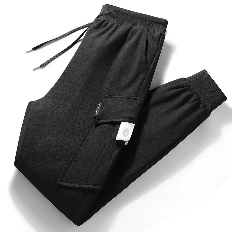 Пуховые брюки мужские резиновые утиные пуховые прямые хлопчатобумажные брюки на открытом воздухе спортивные теплые зимние мужские брюки бархатные толстые теплые брюки