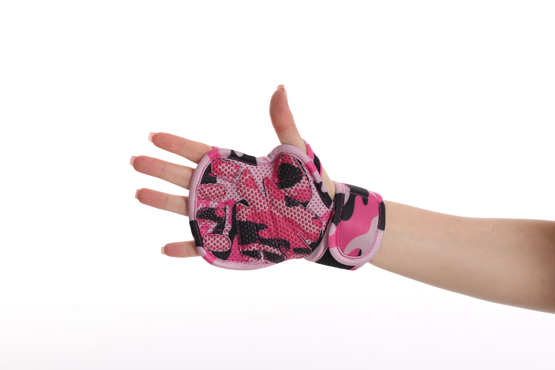 Venta al por mayor de la fábrica de cuero engrosada silicona guantes de ciclismo guantes de fitness levantamiento de pesas media banda de dedo guantes de muñeca