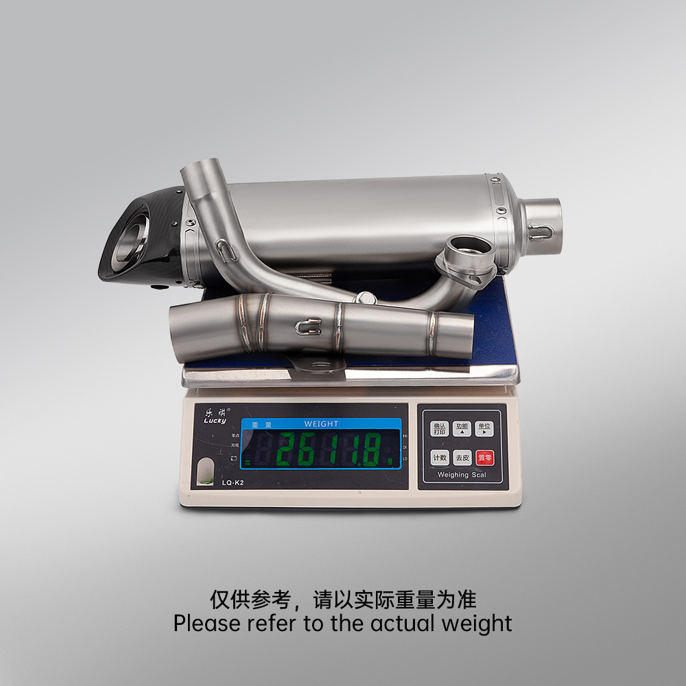 Motorcycle Scooter Zongshen 368g Stainless Steel Front Exhaust Pipe and Rear Muffler Set, Non-Destructive Installation