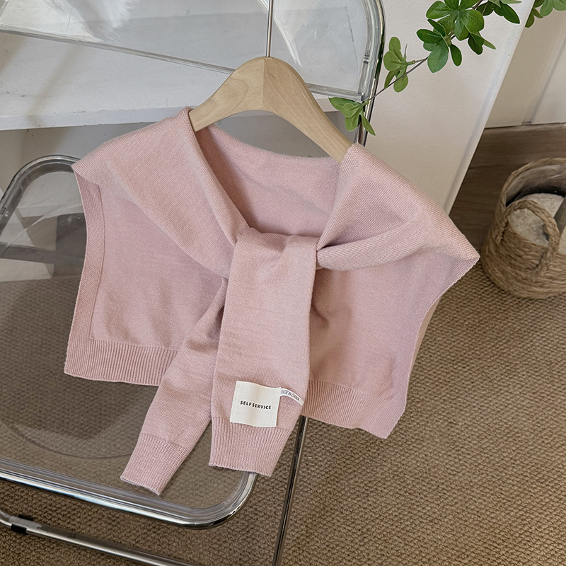 Chal de punto de alta calidad, todo fósforo, delgado, cuello falso, nicho, color sólido, estilo occidental, cintura, chal de moda, chaleco pequeño